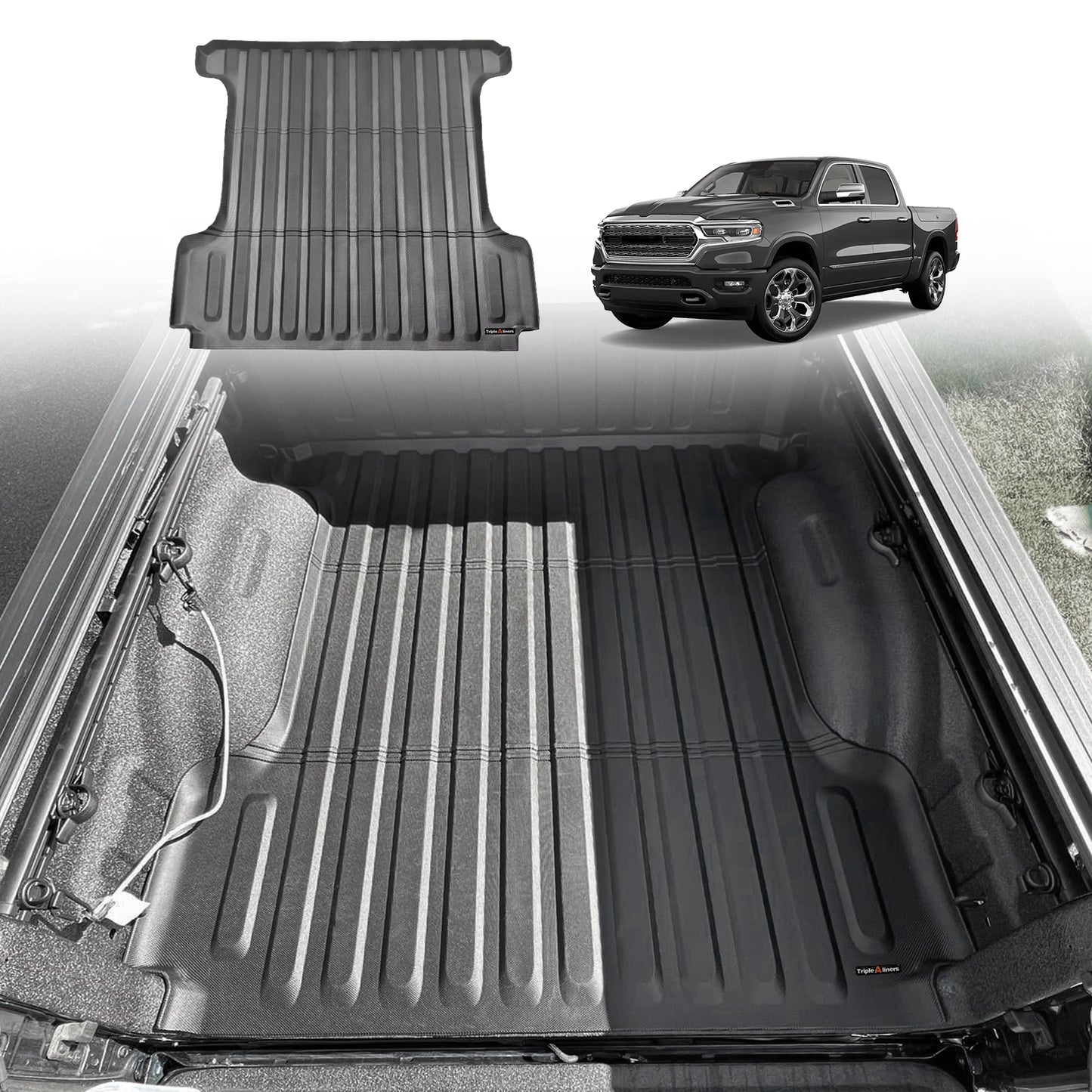 Truck Bed Mat for Dodge Ram 1500 2025-2009 5'7'' Short Bed