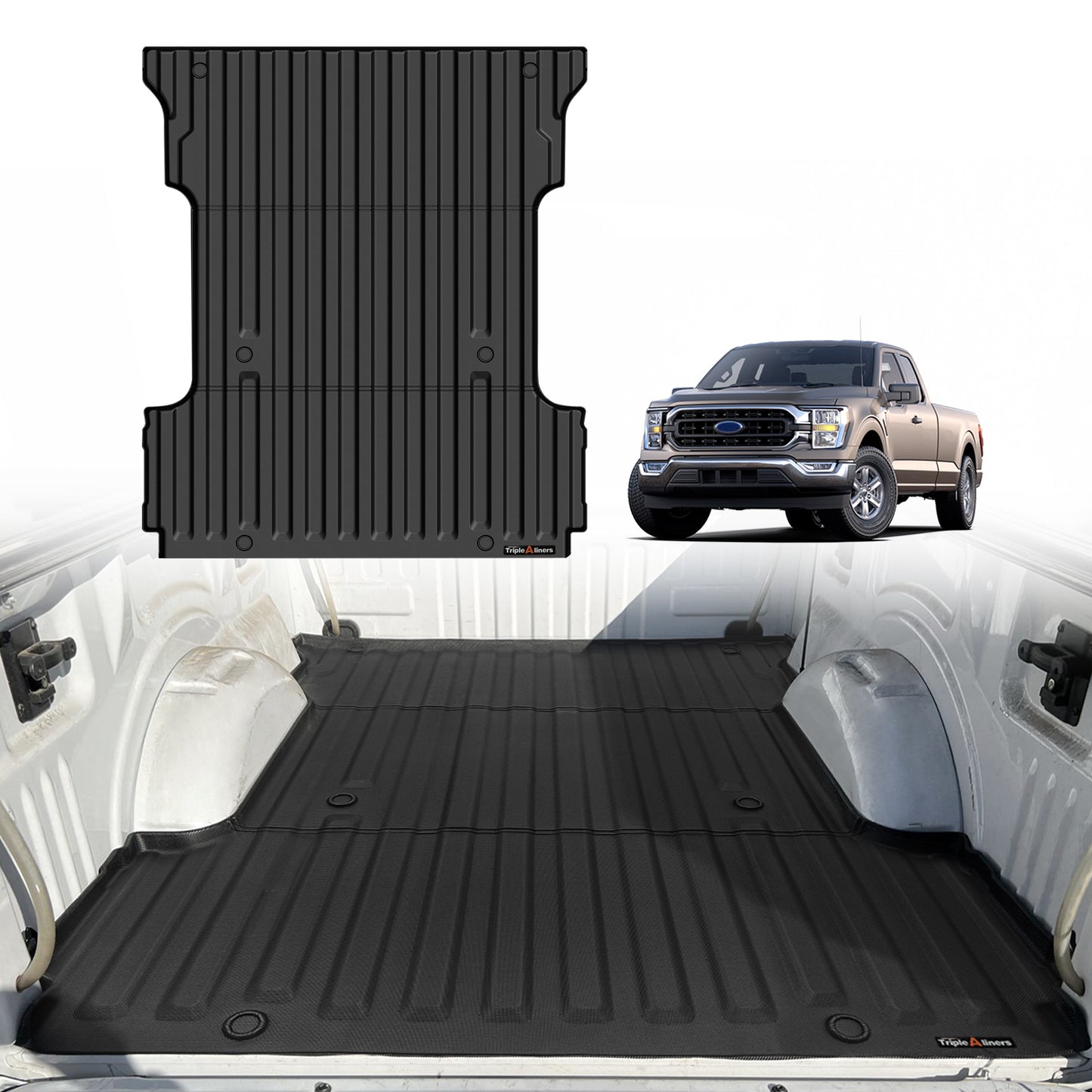 Truck Bed Mat for Ford F150 2015-2025 and Lightning 2022-2025 (5.5FT / 6.5FT) Not suitable for trucks with a storage box on the side of the bed.
