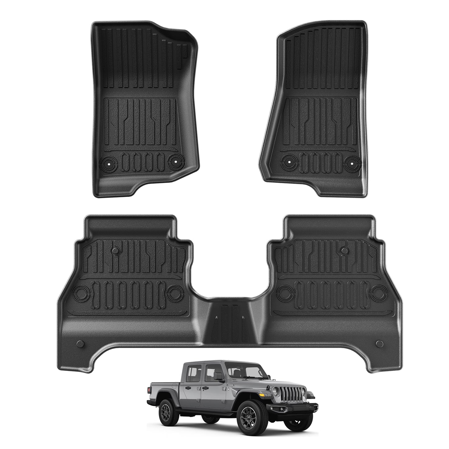 TripleAliners Floor Mats for 2020-2025 Jeep Gladiator JT