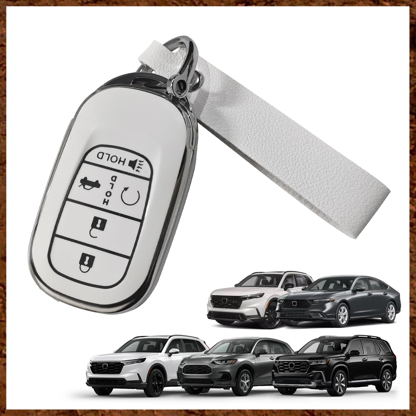5-Button Key Fob Cover for CRV Pilot Accord HR-V 2023 2024