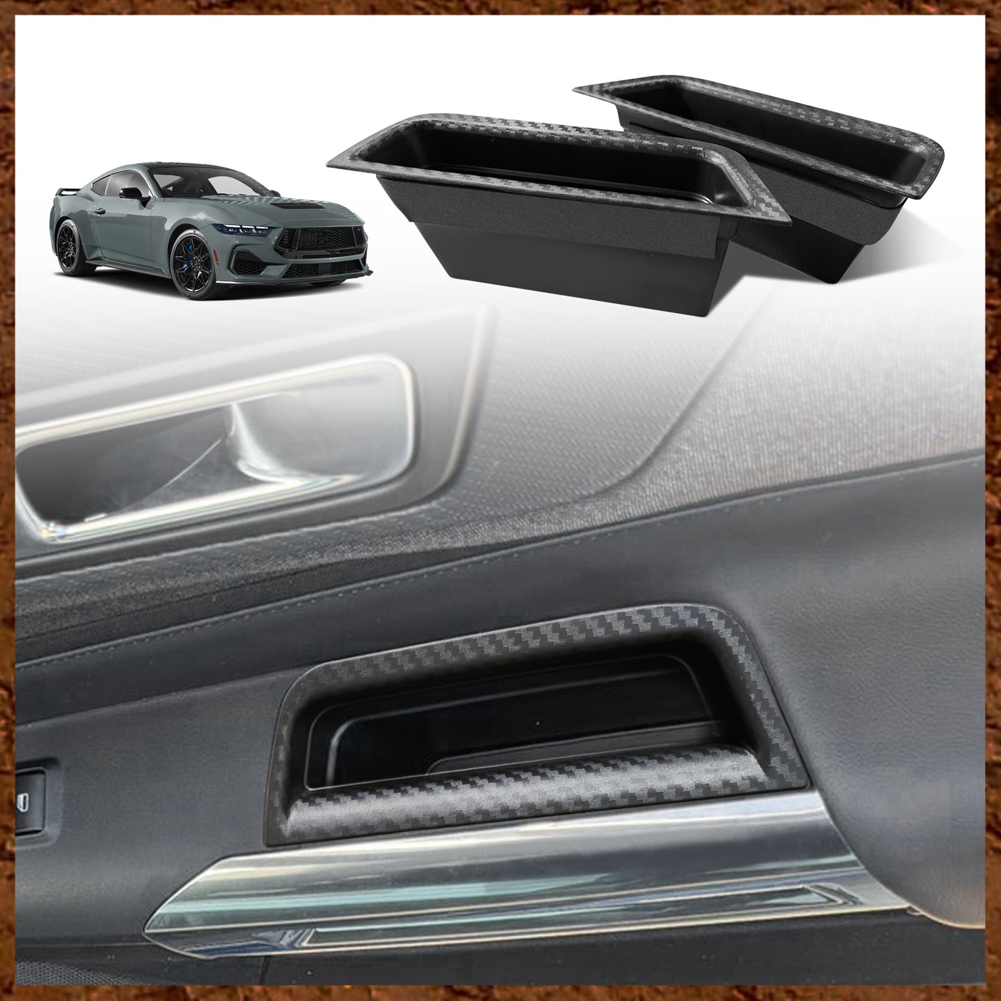 Door Handle Storage Box 2PCS for Ford Mustang 2024