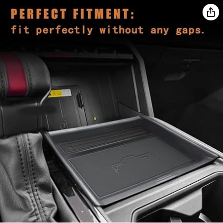 for 2022-2023 Tundra Center Console Leather Insert Storage Organizer Accessories with Leather Trim