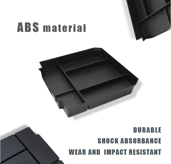 for 2022 2023 Tundra Center Console Organizer Leather Tray Console Storage Box ABS Material Accessories with Leather Trim