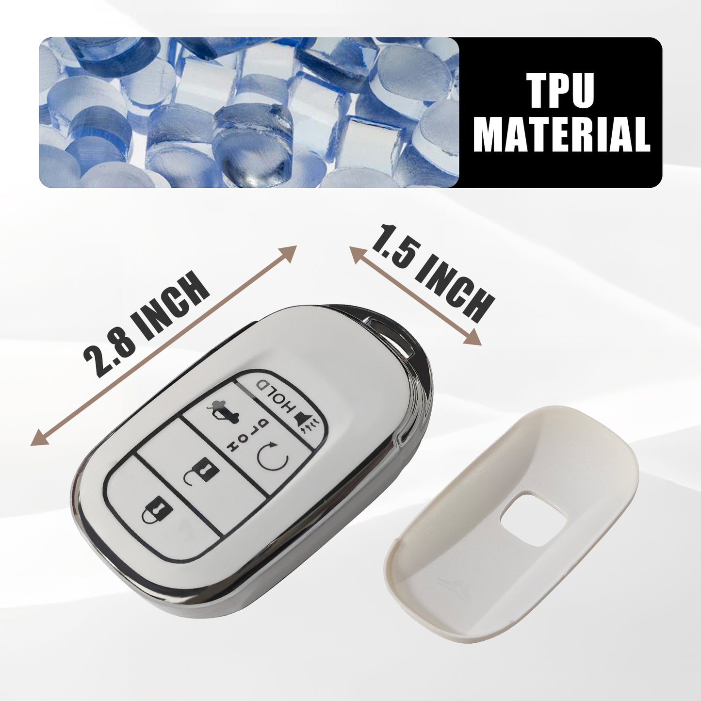 5-Button Key Fob Cover for CRV Pilot Accord HR-V 2023 2024