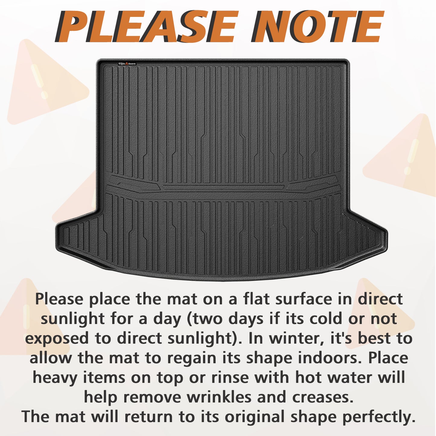 TripleAliners Trunk Mat All Weather Compatible with 2025 Chevrolet Equinox Accessories Custom Fit Protection Trunk Floor Liner Cargo Mat TPE Anti-Slip(No for EV)