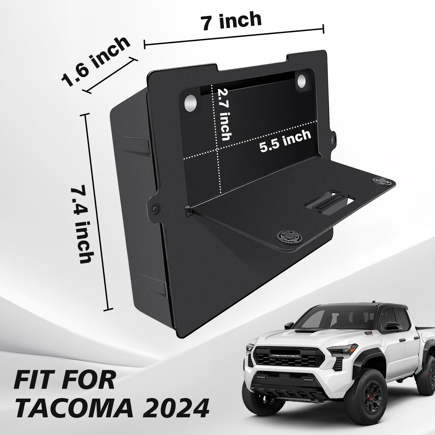Center Console Hidden Organizer Compatible with 2024 Toyota Tacoma