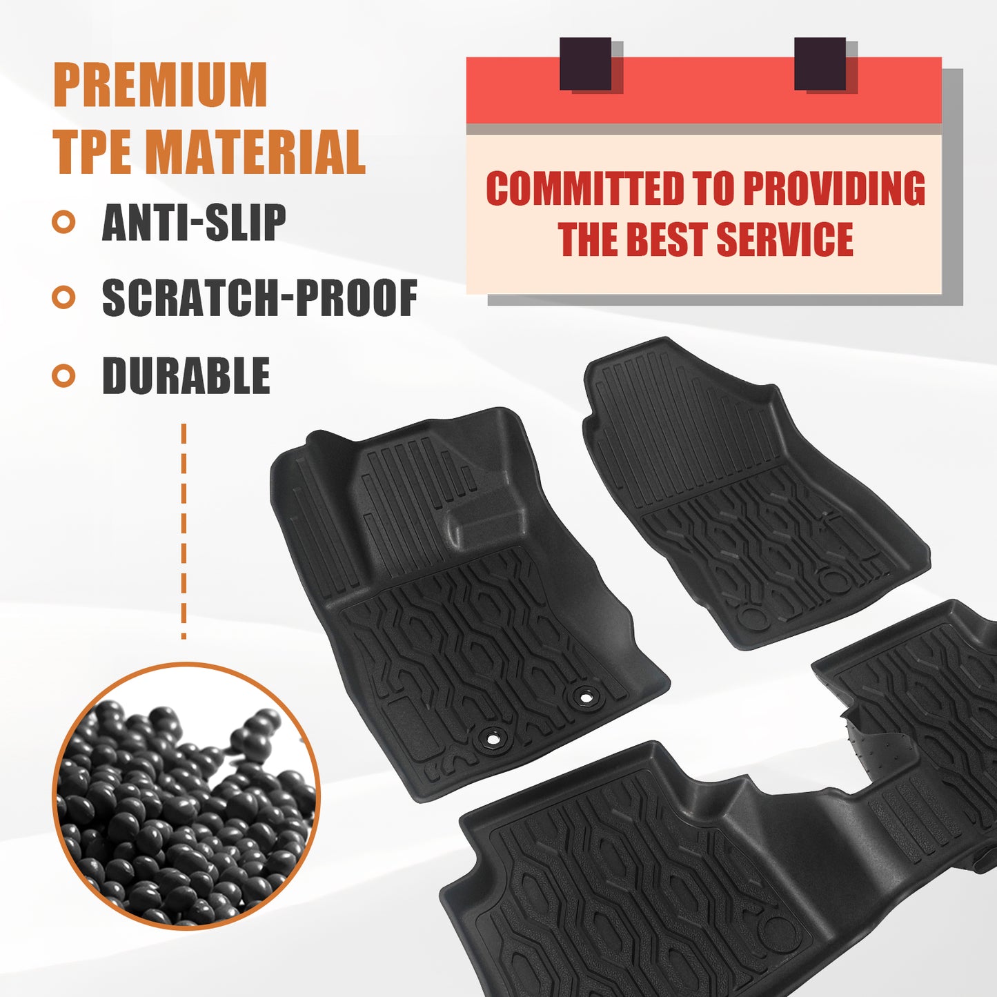 1st & 2nd Row Floor Mats Set for Subaru Crosstrek 2024