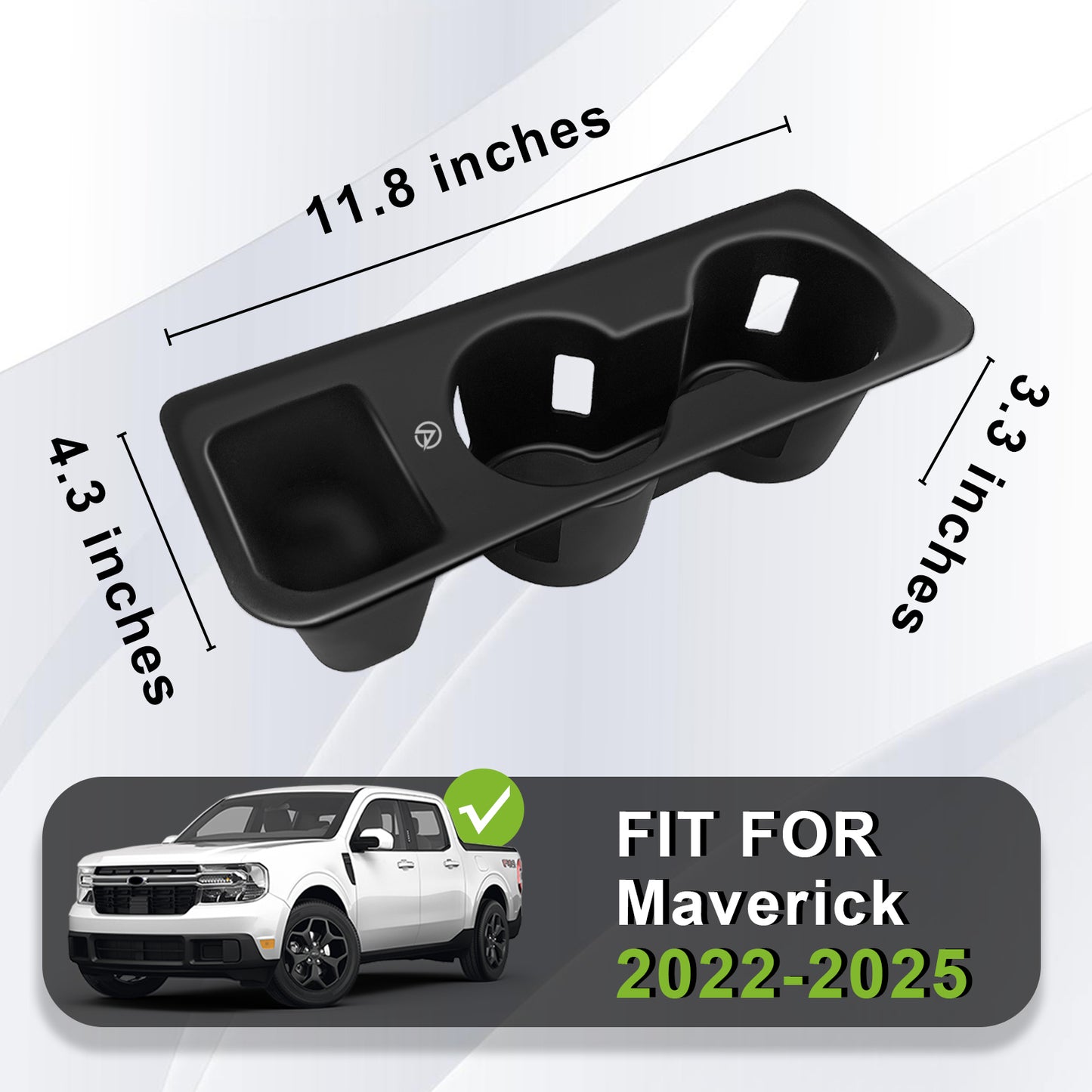 Center Console Cup Holder Inserts Compatible with 2022-2025 Ford Maverick Accessories Middle Console Drink Holder Silicone Black Organizer Non-Slip Drink Stopper