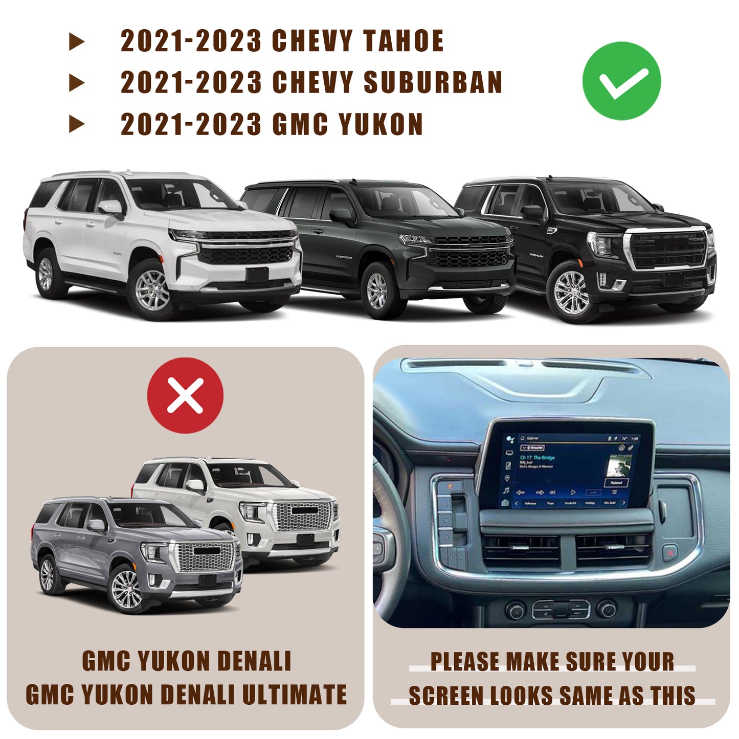 Dashboard Storage Tray for 2021-2023 GMC Yukon/Chevy Tahoe Suburban