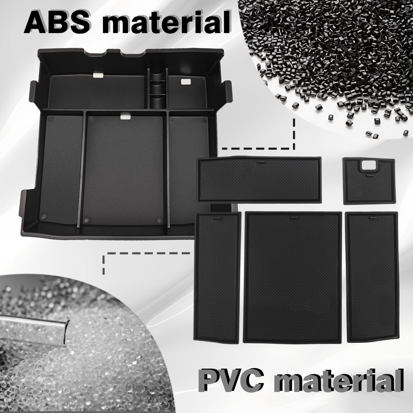 Center Console Organizer for 2023-2024 Ford F250 F350 F450 Super Duty (Fit with OEM Tray)