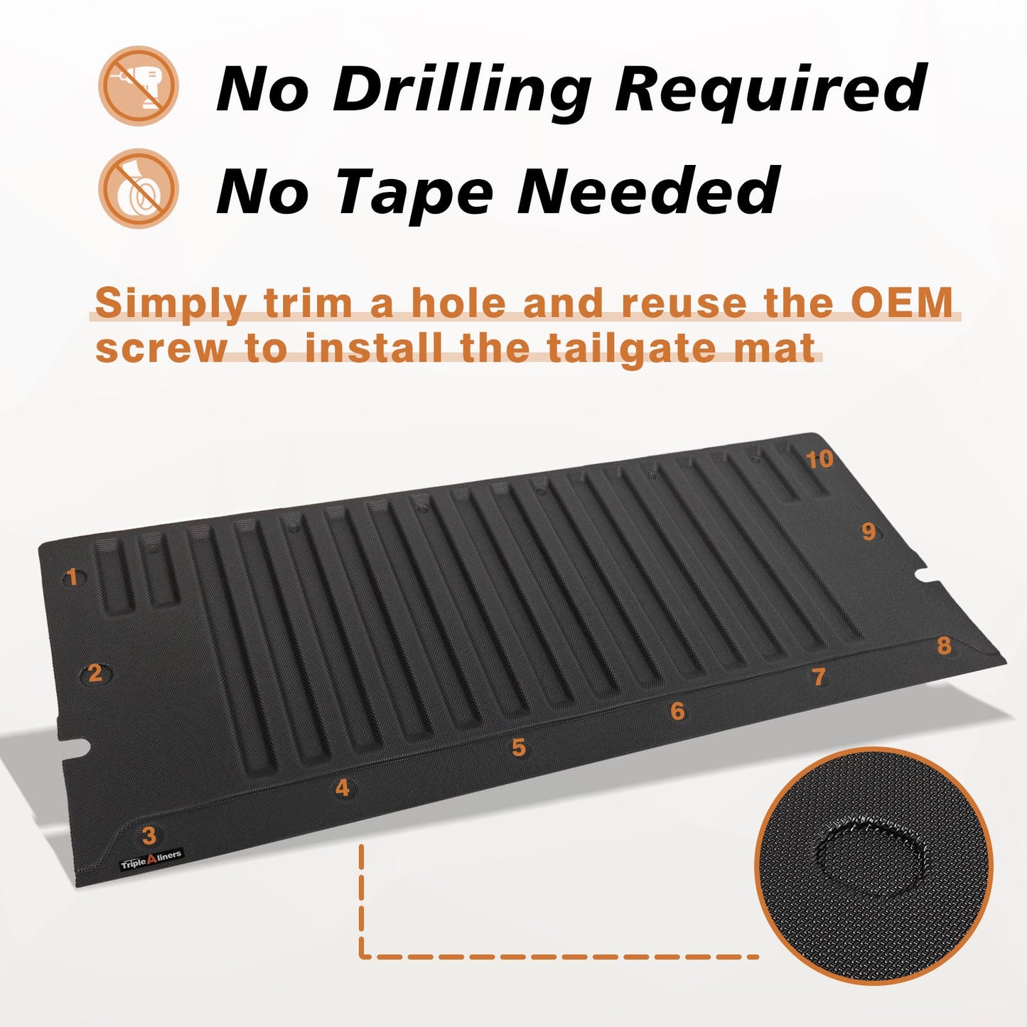 TripleAliners Truck Bed Mat & Tailgate Mat Compatible with 2024 2025 Toyota Tacoma 6FT Bed Mat Tailgate Protector 2PCS Set All-Weather TPE Truck Bed Liner Pickup Truck Accessories(6FT Bed Mat+Tailgate Mat: WON'T FIT POWER TAILGATE!))