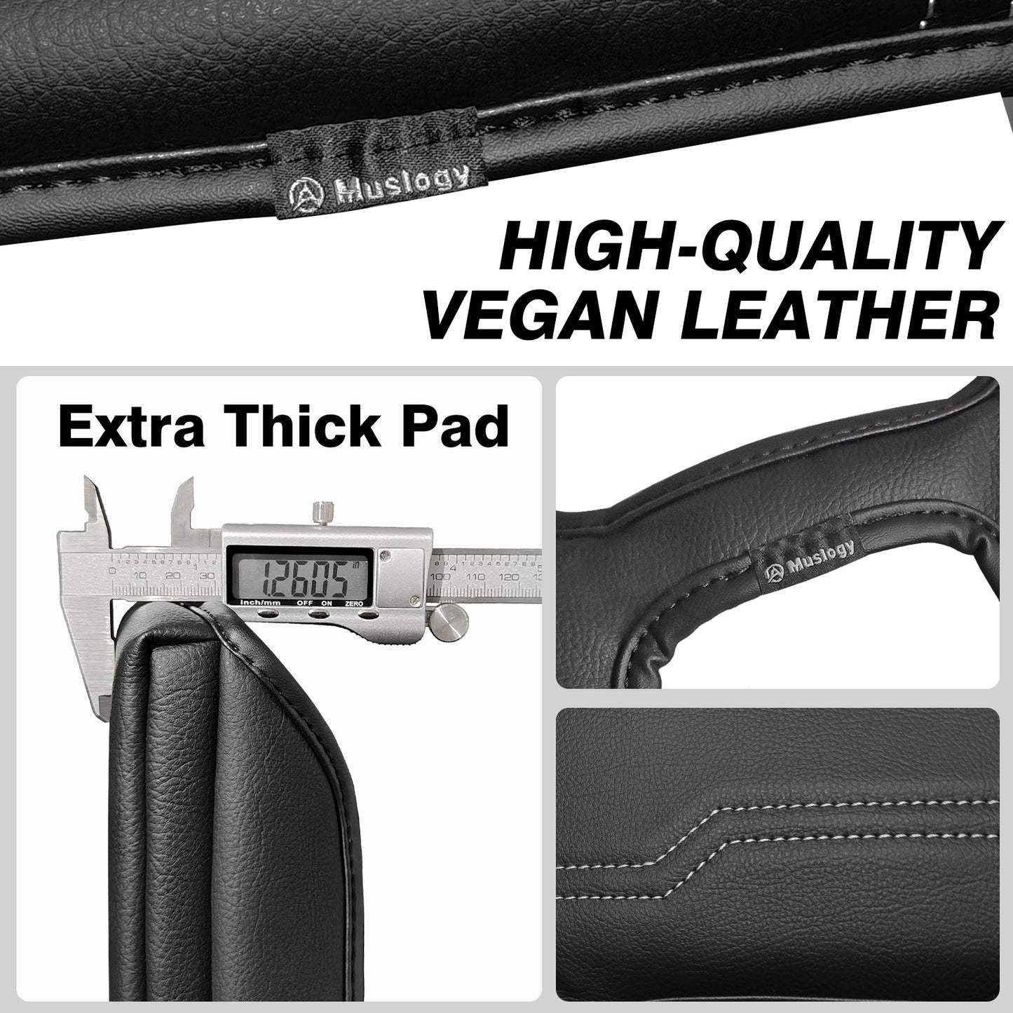 Center Console Armrest Cover Compatible with Chevy Silverado & GMC Sierra 1500 2500 3500 2014-2018 Armrest Pad Arm Rest Cushion Vegan Leather Protector 1-Inch Extra Thick(Bucket Seat ONLY)