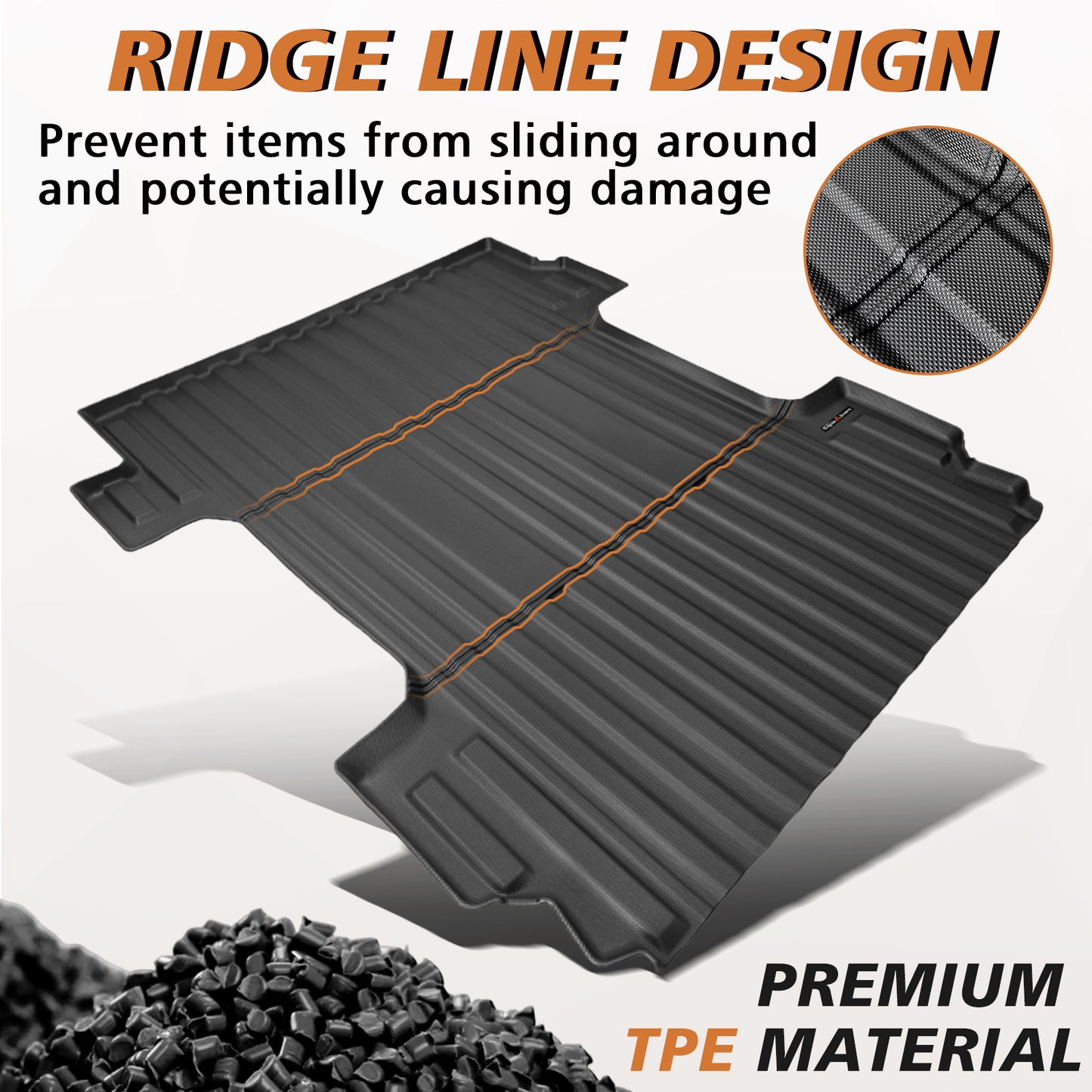 Truck Bed Mat for 2020-2025 Chevy Silverado/GMC Sierra 2500 3500HD 6.8FT Bed