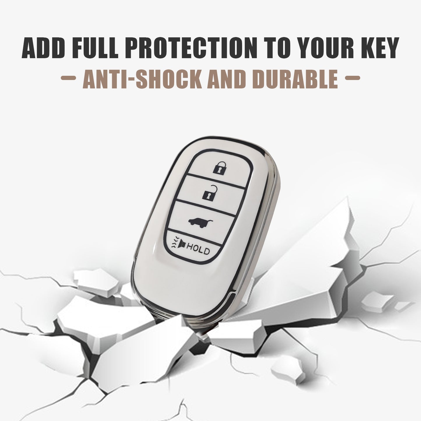 4-Button Key Fob Cover for CRV Civic HR-V