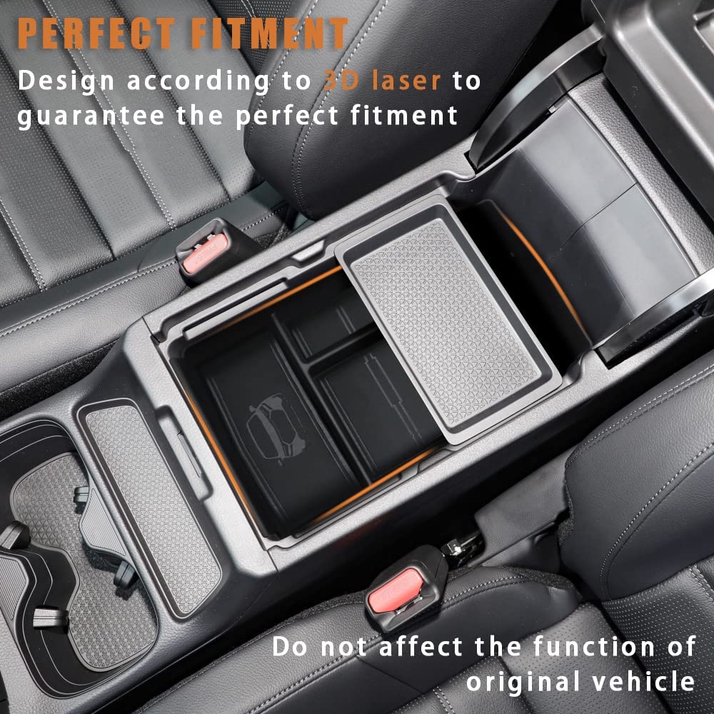 Center Console Storage Tray with Vegan Leather insert Mats for 2023 Honda CR-V