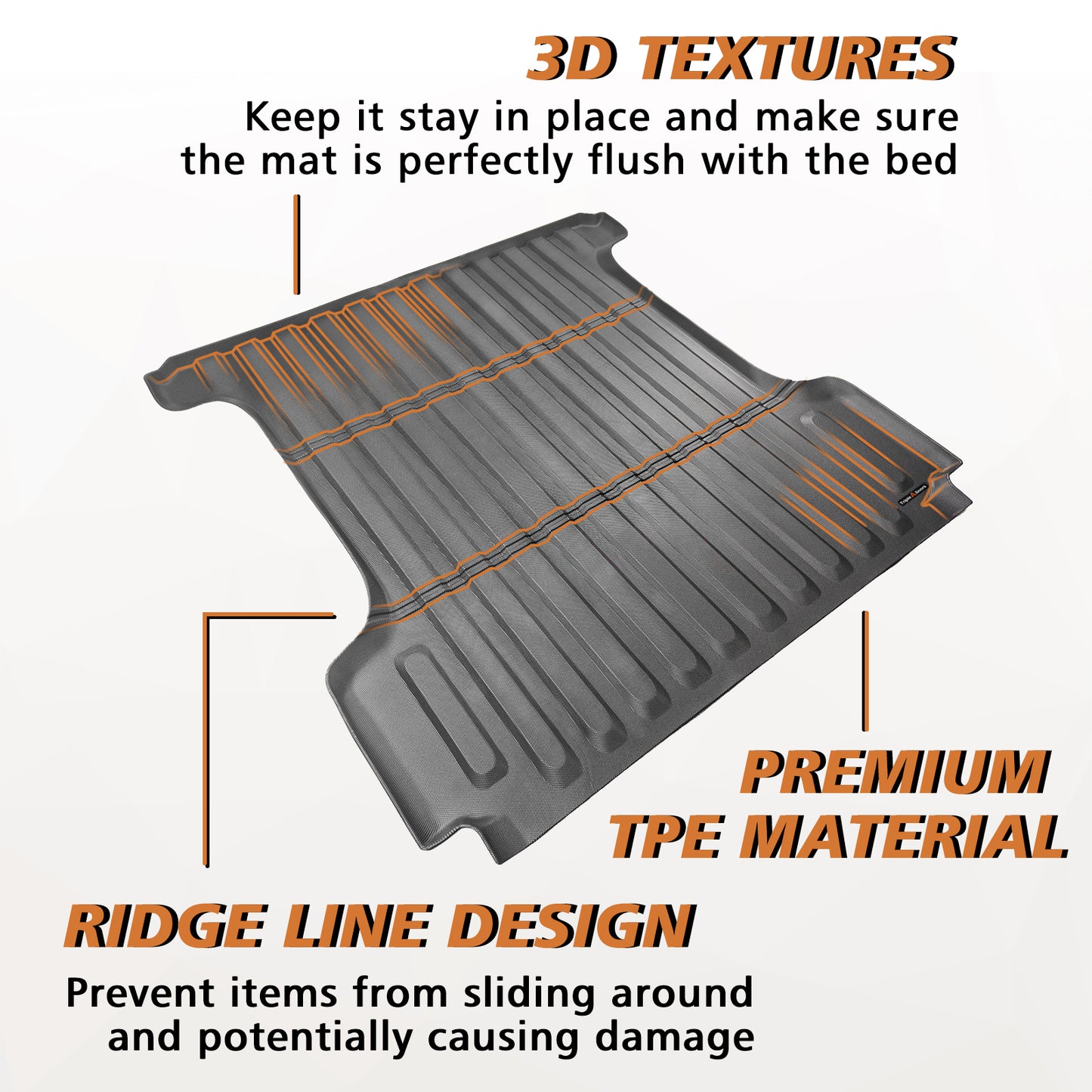 Truck Bed Mat for Dodge Ram 1500 2025-2009 5'7'' Short Bed