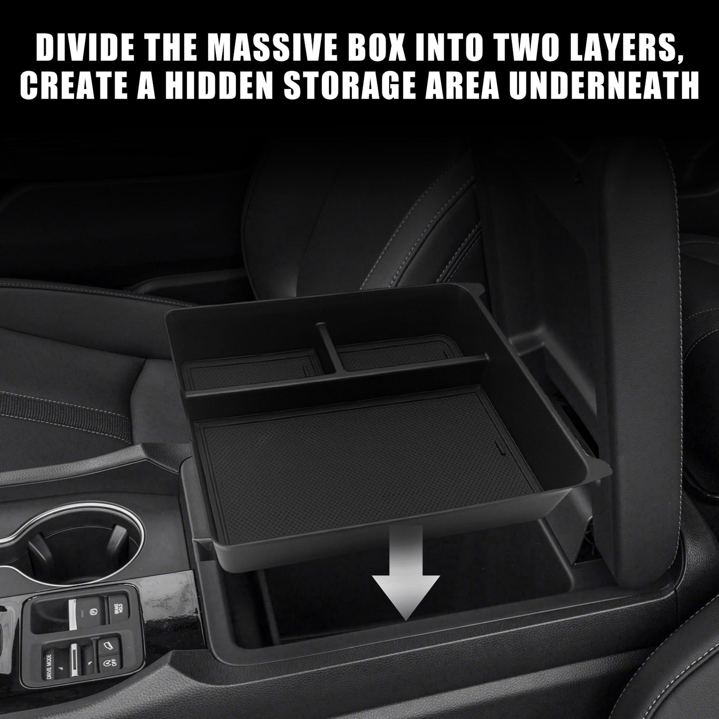 for Pilot 2023 Center Console Organizer & Dash Storage Tray & Magnet Armrest Hidden Storage Compartment 3PCS Set