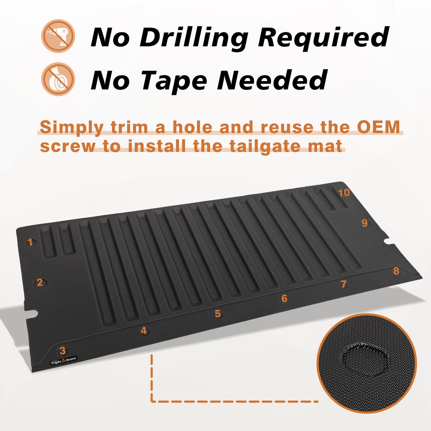 TripleAliners Truck Bed Mat & Tailgate Mat Compatible with 2024+ Toyota Tacoma 6FT Bed Mat Tailgate Protector 2PCS Set All-Weather TPE Truck Bed Liner Pickup Truck Accessories(6FT Bed Mat+Tailgate Mat: WON'T FIT POWER TAILGATE!)))