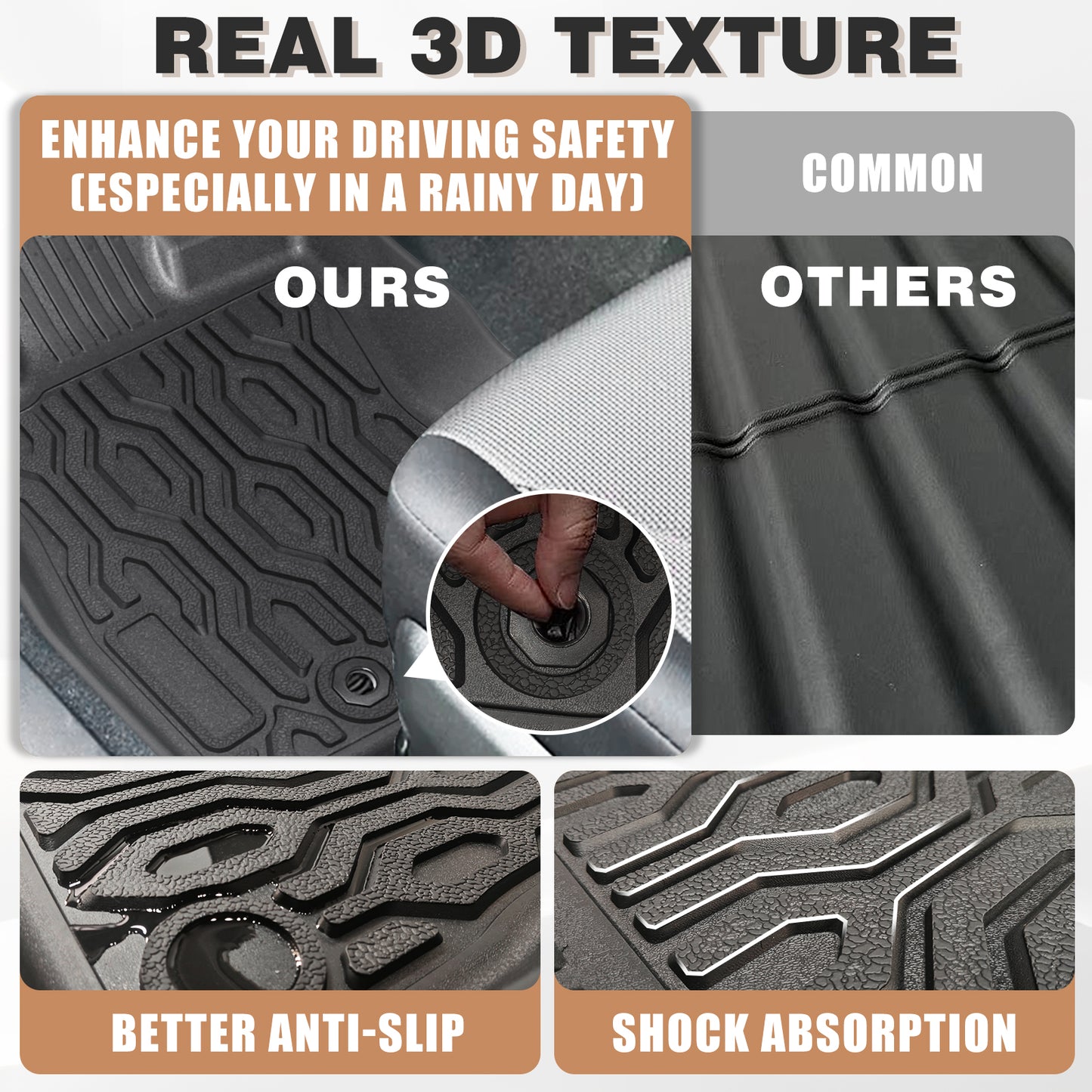 1st & 2nd Row Floor Mats Set for Subaru Crosstrek 2024