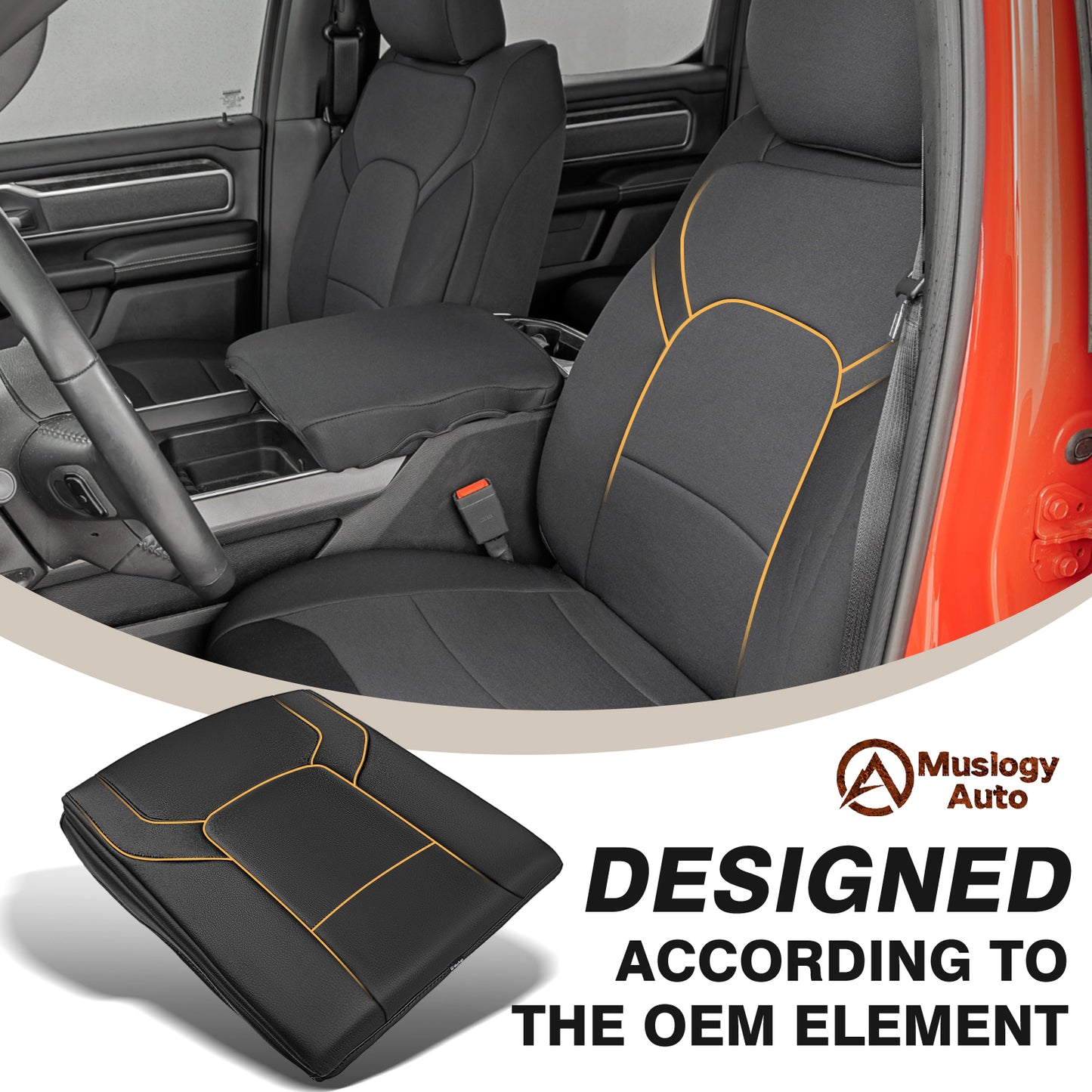 Center Console Armrest Cover Compatible with Dodge Ram1500 2500 3500 2019-2025 Comfort Armrest Pad Arm Rest Cushion Vegan Leather Protector 1-Inch Extra Thick(Bucket Seat ONLY, NO FOR LIMITED)