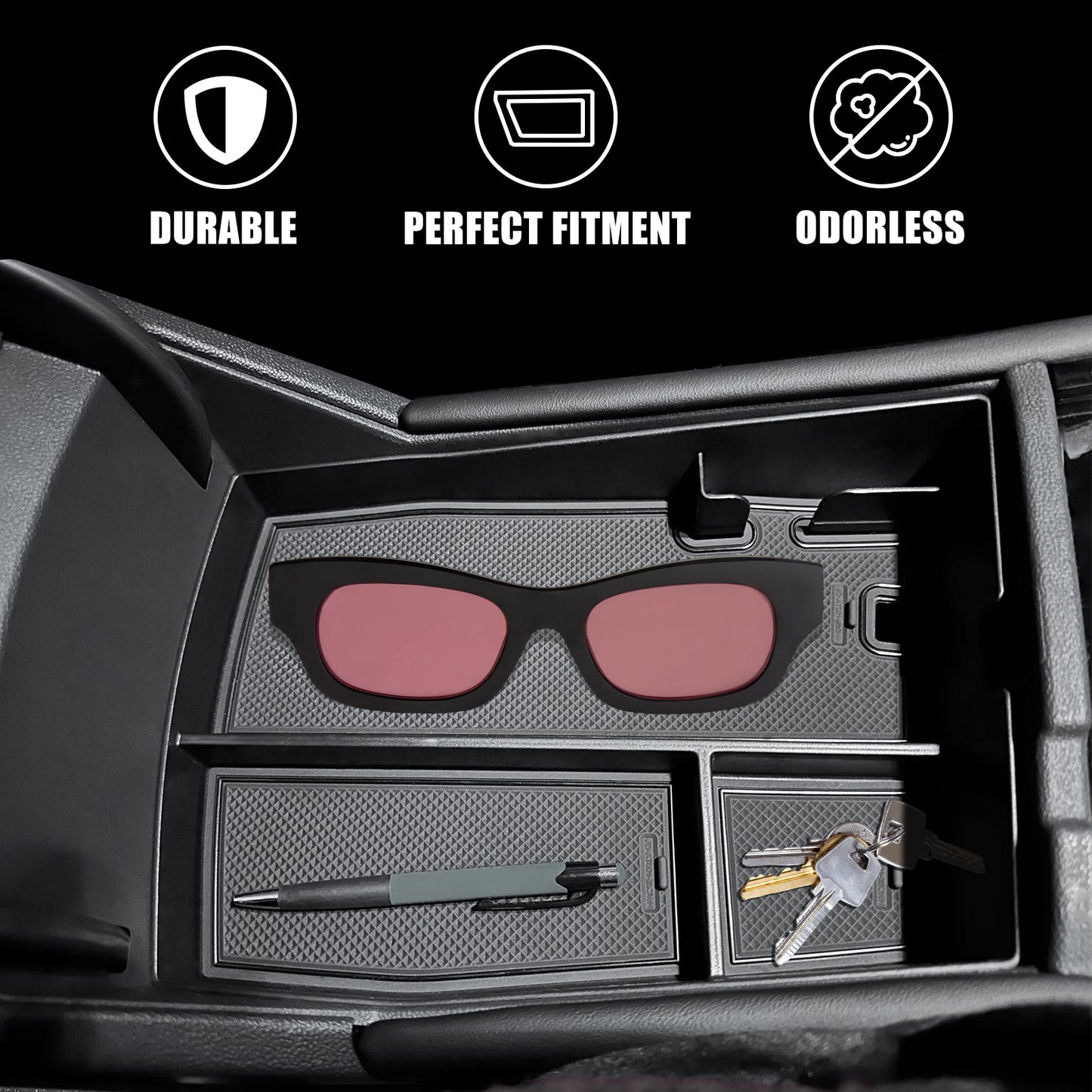 Muslogy for 2024 VW Altas And Cross Sport Center Console Organizer