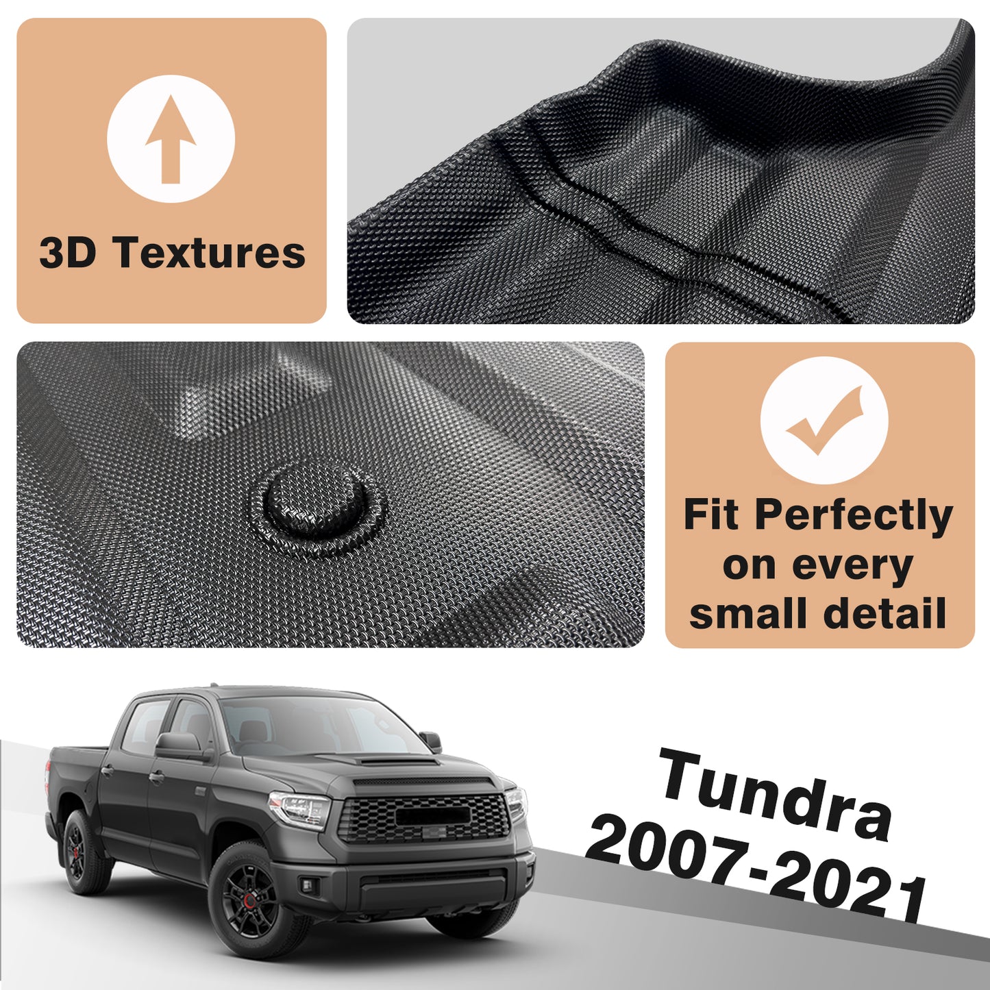 Truck Bed Mat for Toyota Tundra 2007-2021 5.5FT Short Bed