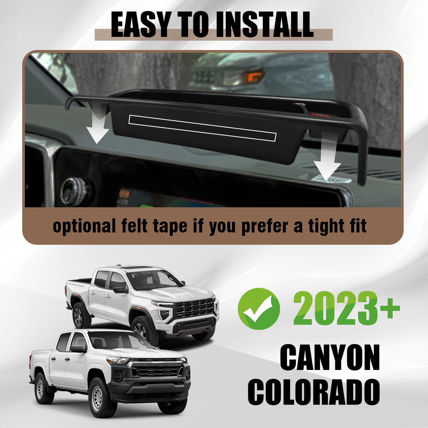 Dash Storage Box for Chevrolet Colorado and GMC Canyon 2023 2024 2025 (2 optional colors)