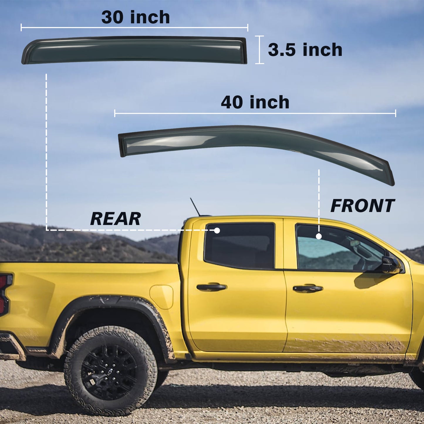 Rain Guards for 2023-2024 Colorado and Canyon 4PCS