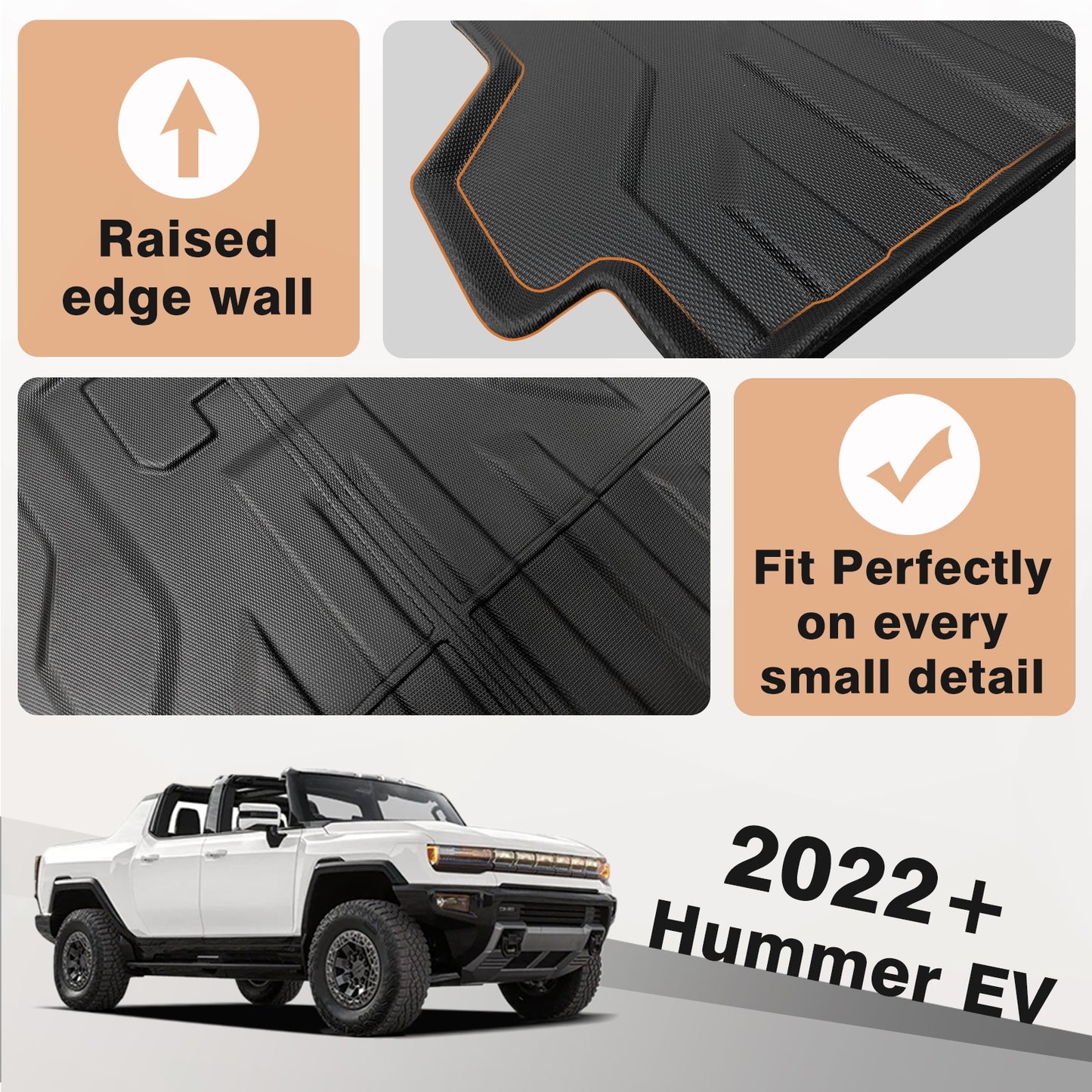 Truck Bed Mat for GMC Hummer EV 2022-2024