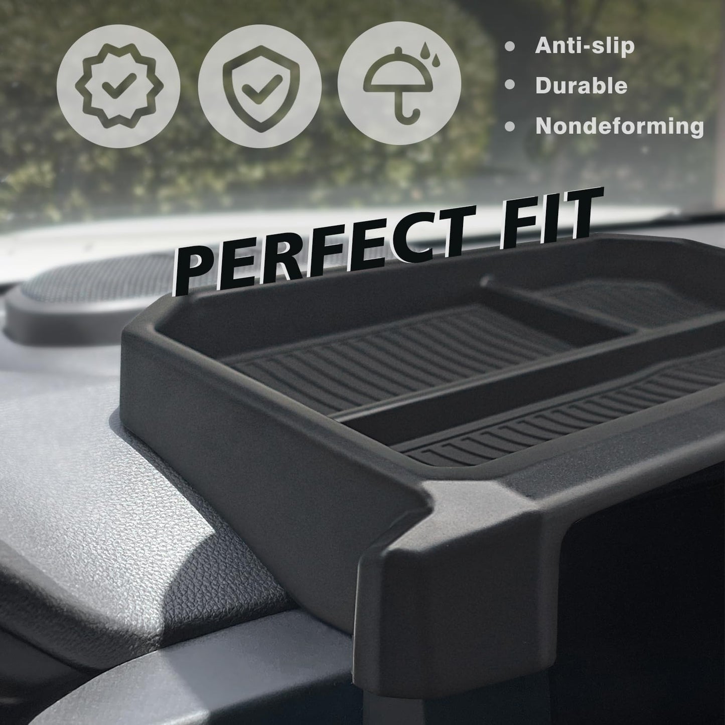 TripleAliners Dashboard Storage Box Compatible with 2024 Tacoma Accessories Center Console Organizer w/ 8-inch Screen for 24Tacoma SR SR5 TRD PreRunner TRD Sport Off-Road Pro Trailhunter
