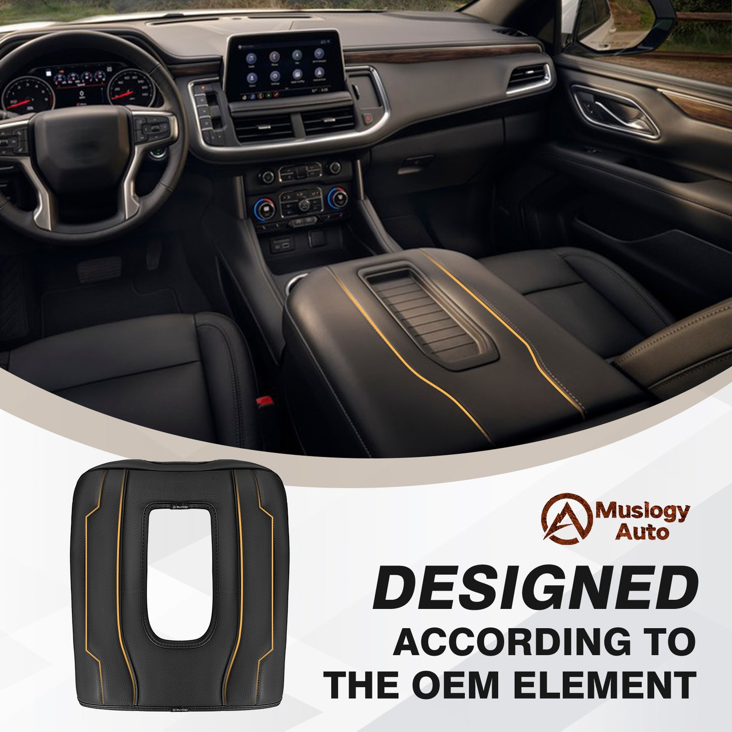 Center Console Armrest Cover Compatible with Chevy Silverado & GMC Sierra 1500 2500 3500 2022-2025 Comfort Armrest Pad Arm Rest Cushion Vegan Leather Protector Regular Thick(Bucket Seat ONLY)