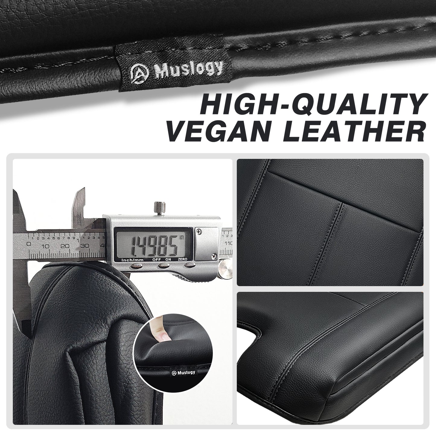 Center Console Armrest Cover Compatible with Chevy Silverado/Tahoe & GMC Sierra/Yukon 2007-2013 Comfort Armrest Pad Arm Rest Cushion Vegan Leather Protector Regular Thick(Jump Seat ONLY)