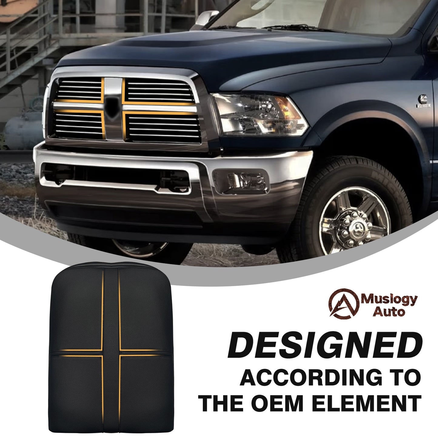 Center Console Armrest Cover Compatible with Dodge Ram1500/2500/3500 2002-2012 Comfort Armrest Pad Arm Rest Cushion Vegan Leather Protector 1-Inch Extra Thick(Jump Seat ONLY)