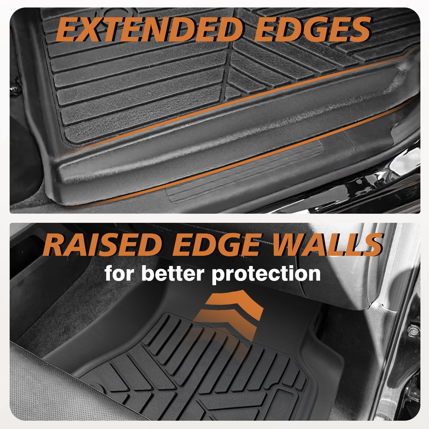 Triplealiners Floor Mats Compatible with 2019-2025 RAM 1500 Crew Cab 1st and 2nd Row (Not for Classic)