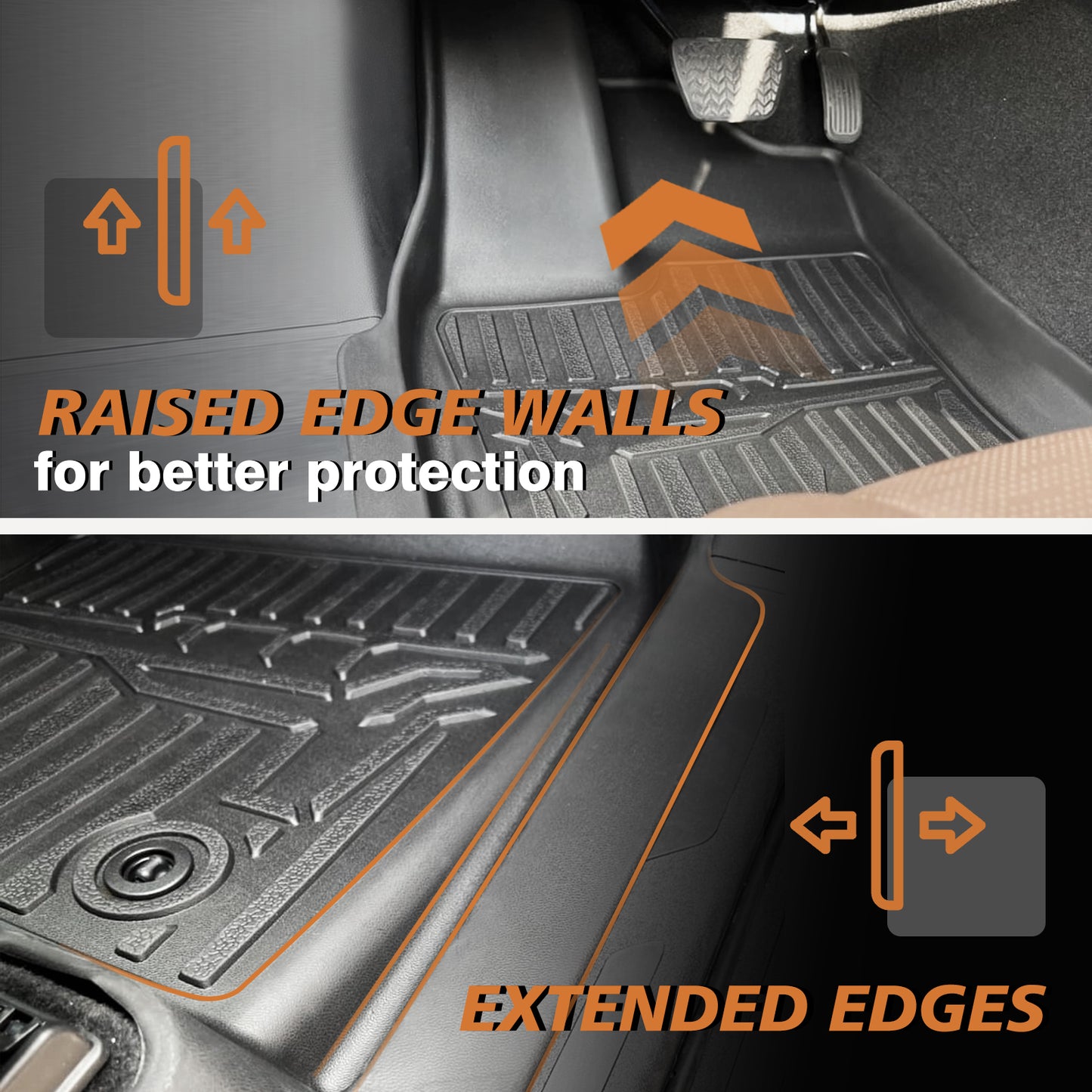 TripleAliners Floor Mats for Toyota Tundra 2022-2025 CrewMax Cab