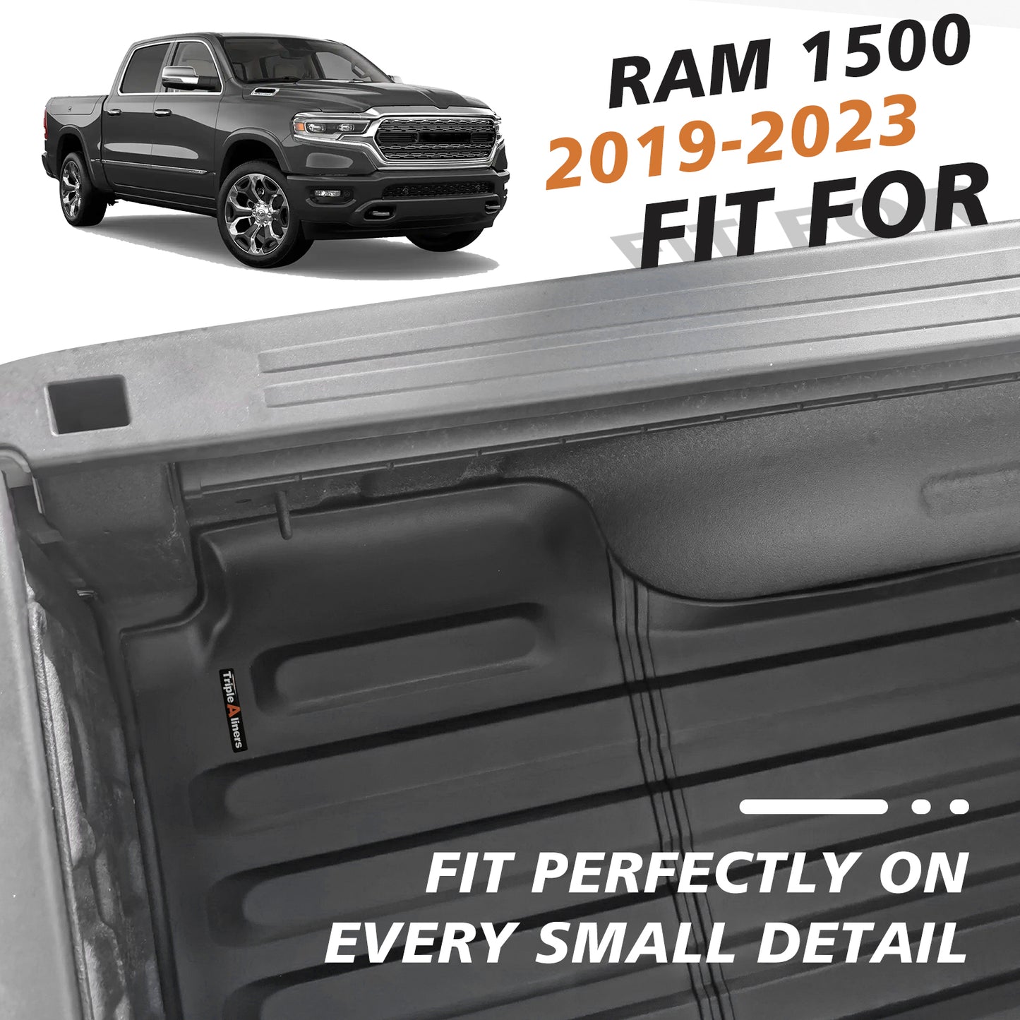 Truck Bed Mat for Dodge Ram 1500 2025-2009 5'7'' Short Bed