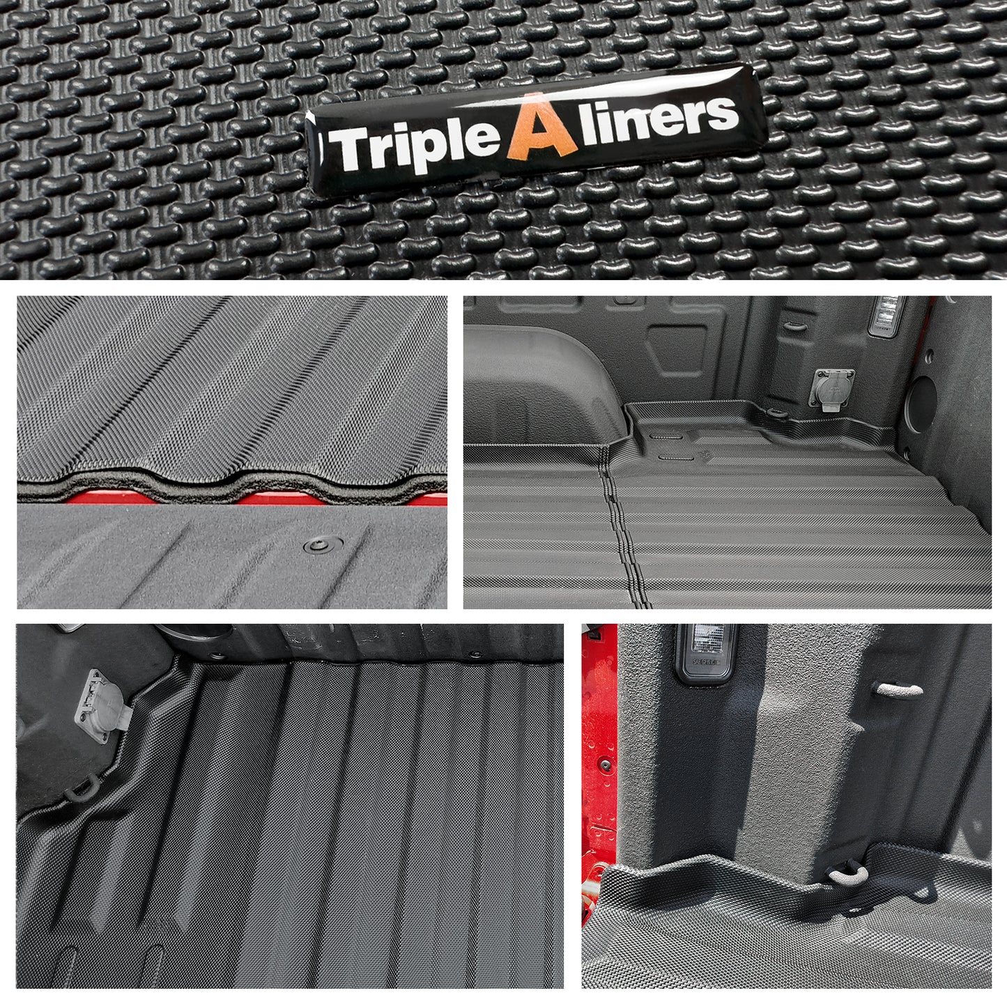 TripleAliners Truck Bed Mat Compatible with 2019-2025 Chevy Silverado 1500/GMC Sierra 1500 Accessories 6.6FT Vehicle Bed Mat Perfectly Flush All Weather Protection TPE Heavy Duty Pickup Bed Cargo Mat