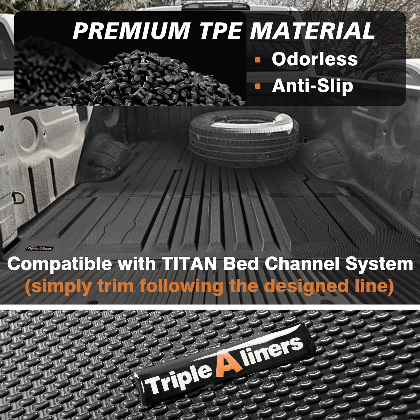 Truck Bed Mat for 2004-2024 Nissan Titan 5.5FT Short Bed