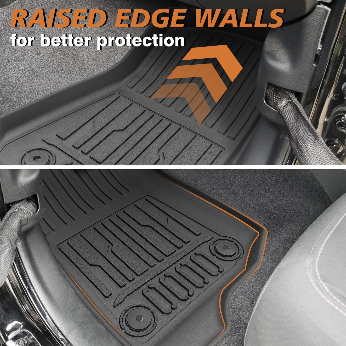 TripleAliners Floor Mats for 2020-2025 Jeep Gladiator JT