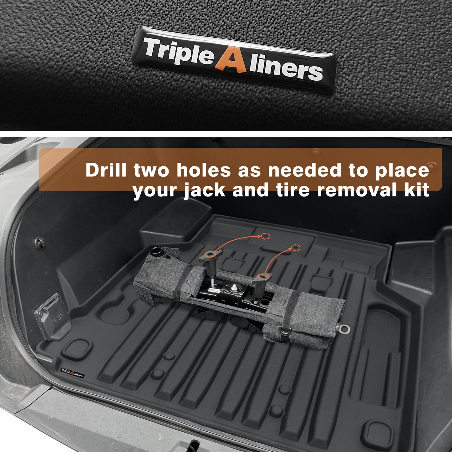 TripleAliners Frunk Mat Compatible with 2024-2025 Chevrolet Silverado EV Accessories All Weather TPE Frunk Mats Frunk Liner 3D Custom Fit (Frunk Mat)