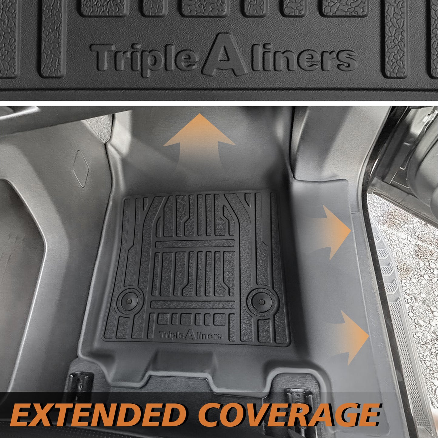 TripleAliners Floor Mats All Weather Liners Compatible with 2024 2025 Chevrolet Silverado EV RST(Not for WT/LT) & GMC Sierra EV Denali Accessories 1st & 2nd Row Full Set TPE Heavy Duty Protection Custom Fit Floor Liners