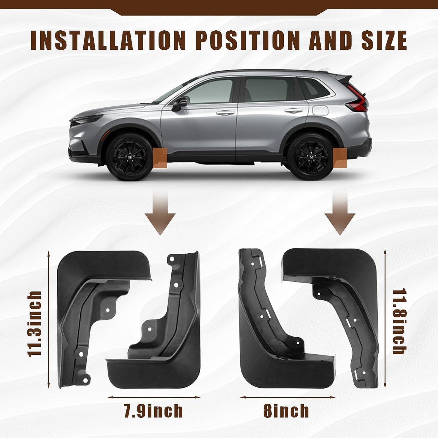 Mud Flaps for 2023 CR-V LX EX EXL (Not for Hybrid)