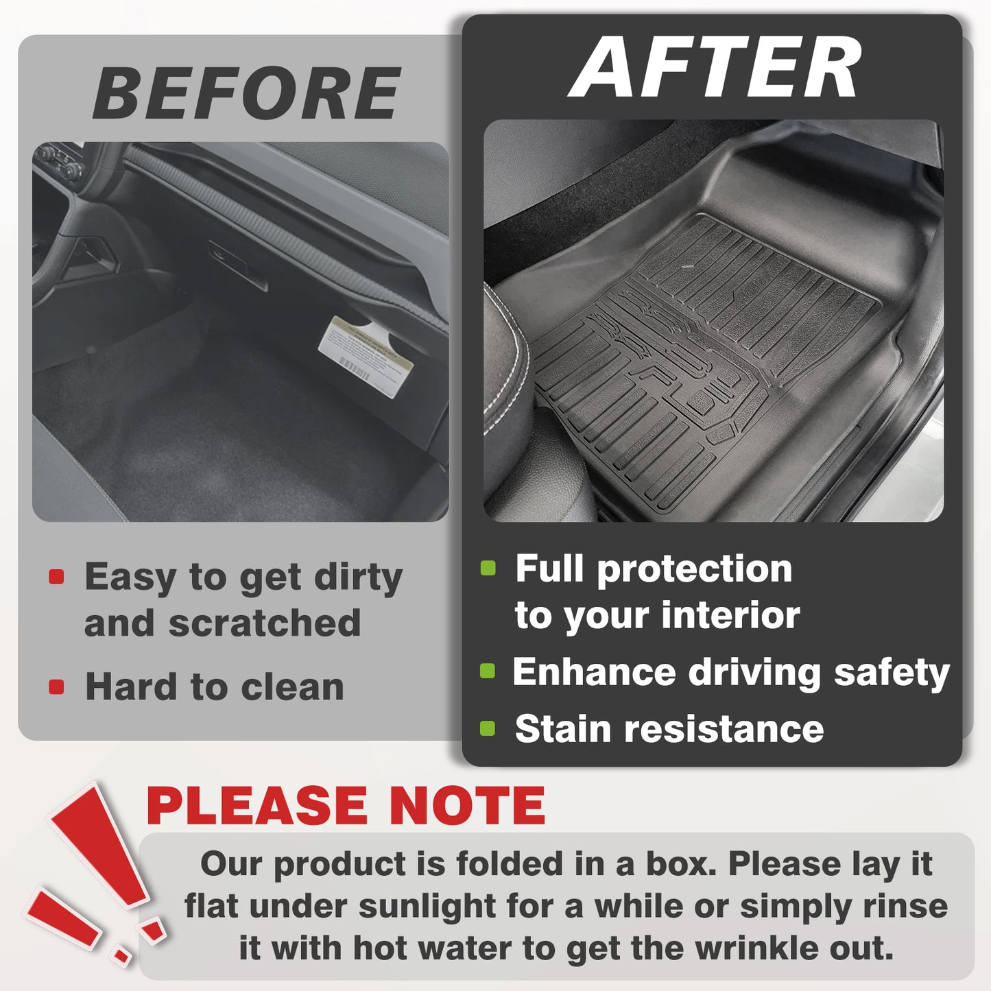 TripleAliners Floor Mats for Ford Ranger 2024-2025 SuperCrew