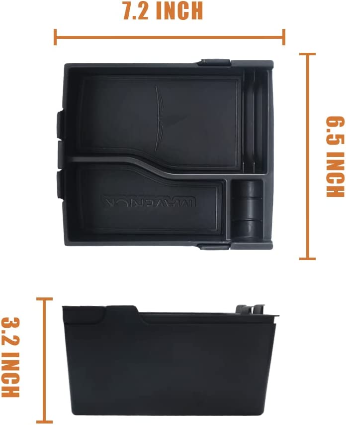Center Console Storage Tray with Vegan Leather Insert Mats for 2022-2023 Maverick