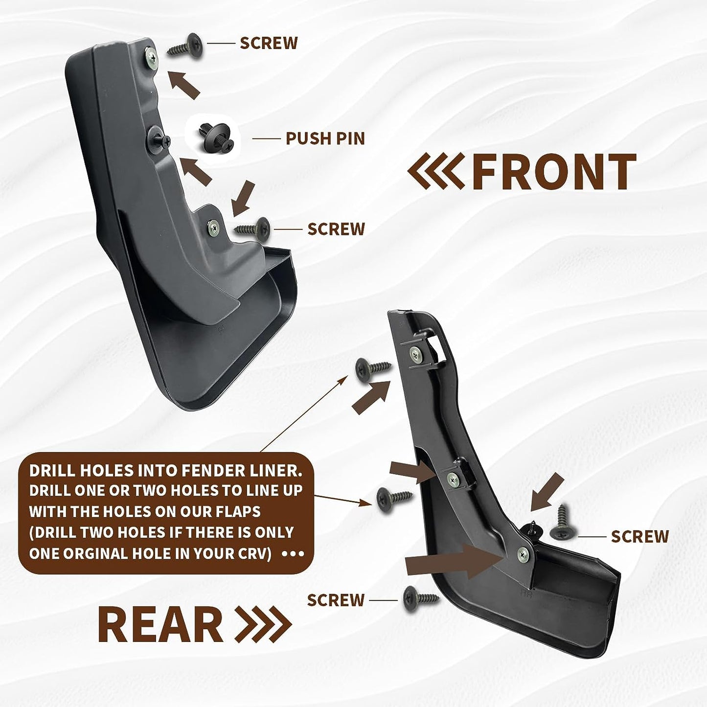Mud Flaps for 2023 CR-V LX EX EXL (Not for Hybrid)
