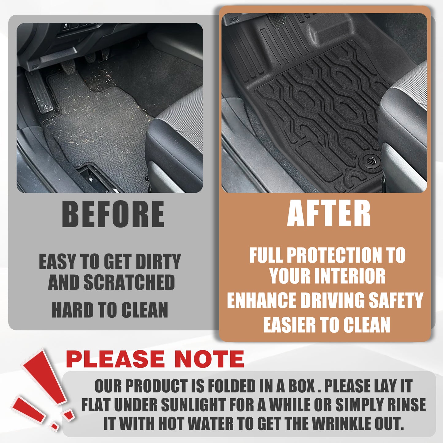1st & 2nd Row Floor Mats Set for Subaru Crosstrek 2024