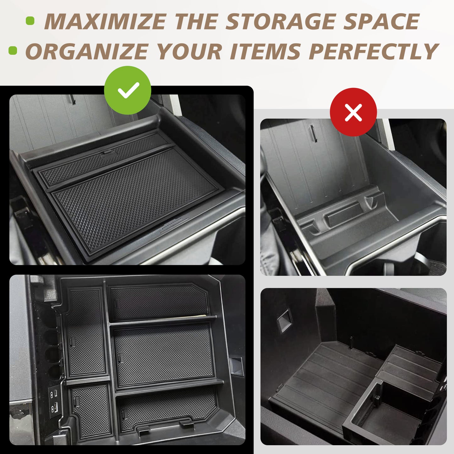 Center Console Organizer for 2022 2023 2024 2025 Toyota Tundra