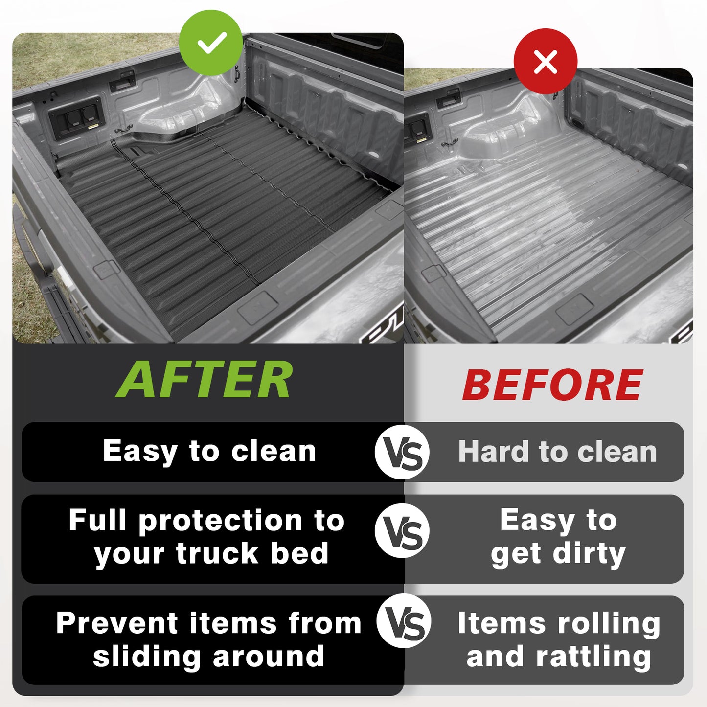 Truck Bed Mat for Ford Ranger 2025 5FT