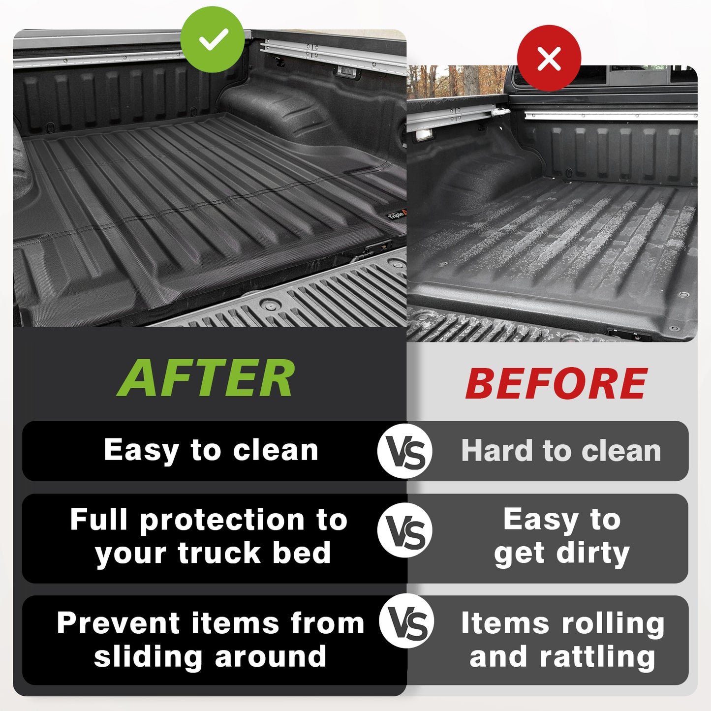 Truck Bed Mat Compatible with Nissan Frontier 2022-2025 Crew Cab Short 5 Feet (60")