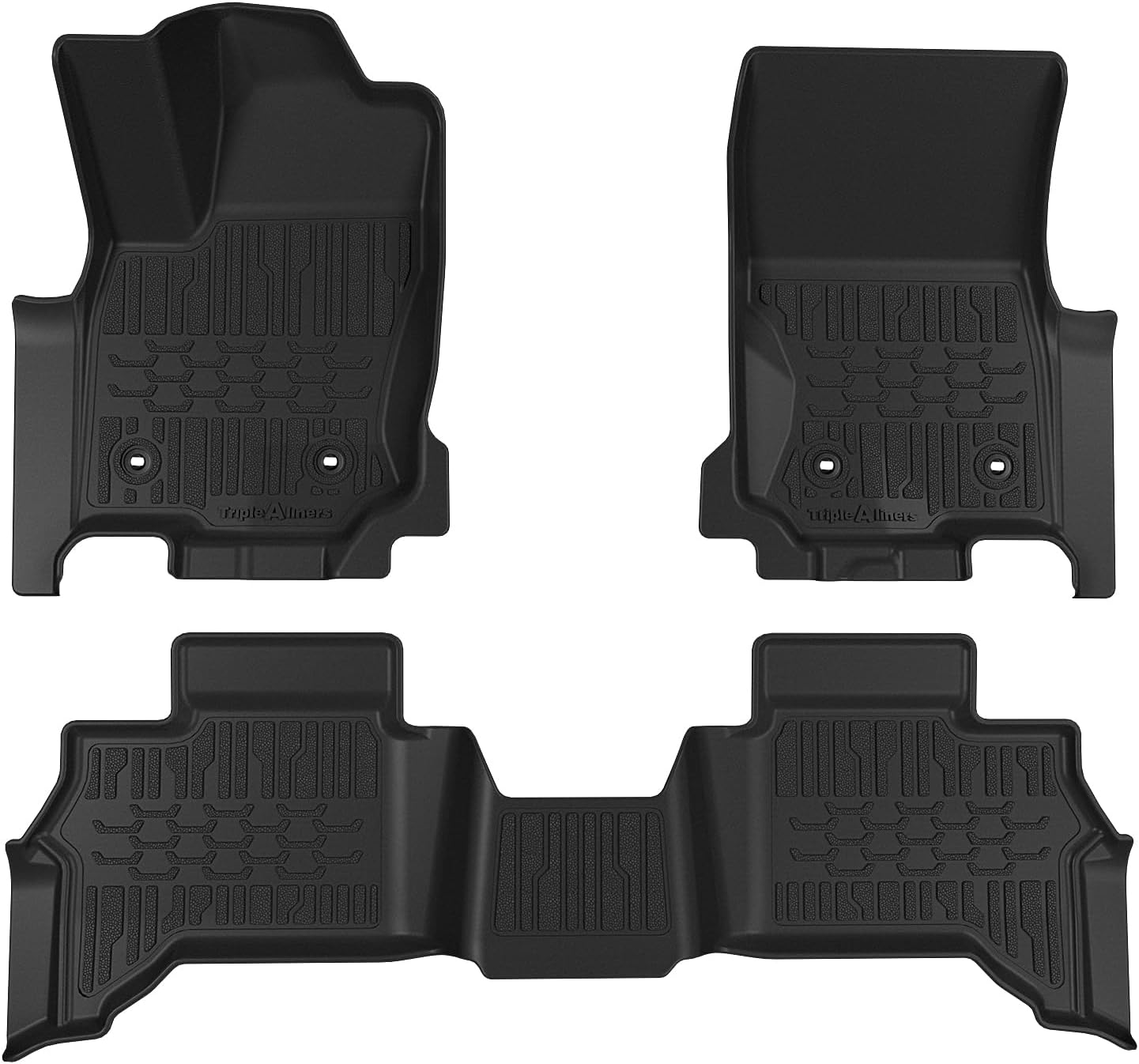 TripleAliners Floor Mats All Weather Liners Fit for Toyota 2025 4Runner Accessories Custom Fit TPE Heavy-Duty 1st & 2nd Row Waterproof Anti-Slip Floor Liners (Only for 5 Seats) Not for Hybrid Model
